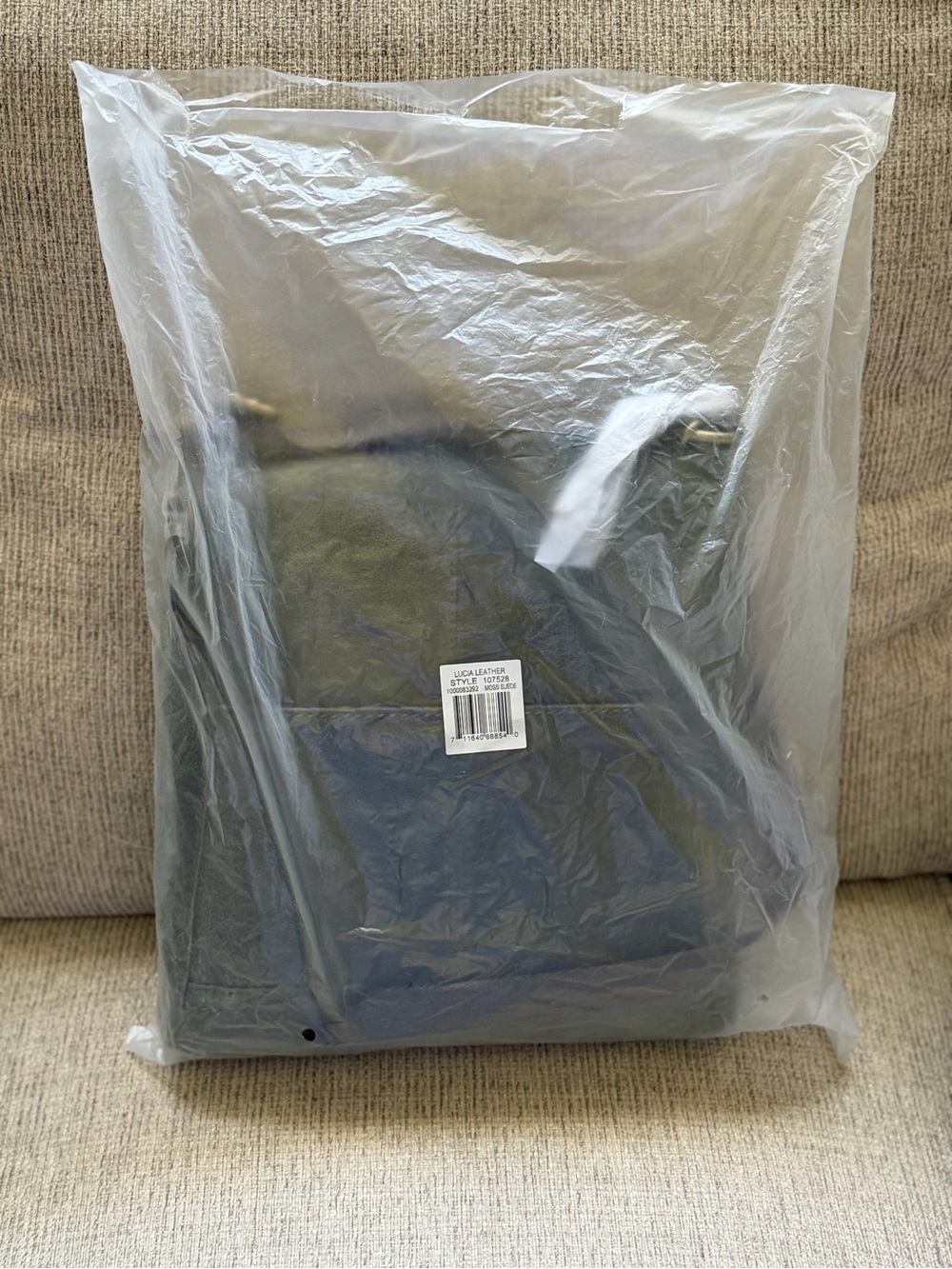 Suede Crossbody Shoulder Bag - Olive Green - Picture 13 of 13